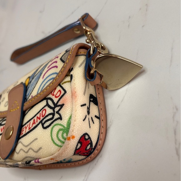 Dooney & Bourke Vintage Disney Flap Wristlet, Collectors Item, RARE, Like New!